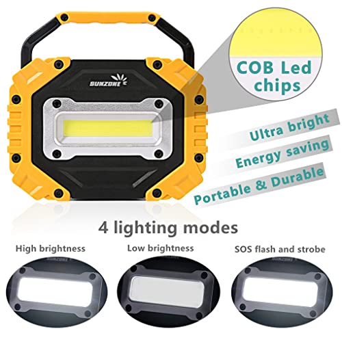 Sunzone Portable LED Work Light,AA Battery Powered Flood Lights - Image 4