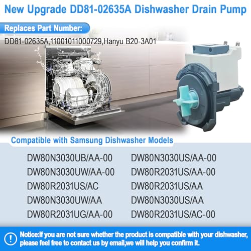 Upgraded DD81-02635A B20-3A01 Dishwasher Drain Pump for Samsung - Image 5