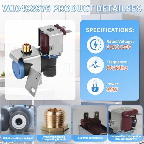 Upgrade WPW10498976 W10498976 Refrigerator Ice Maker Water Inlet - Image 5