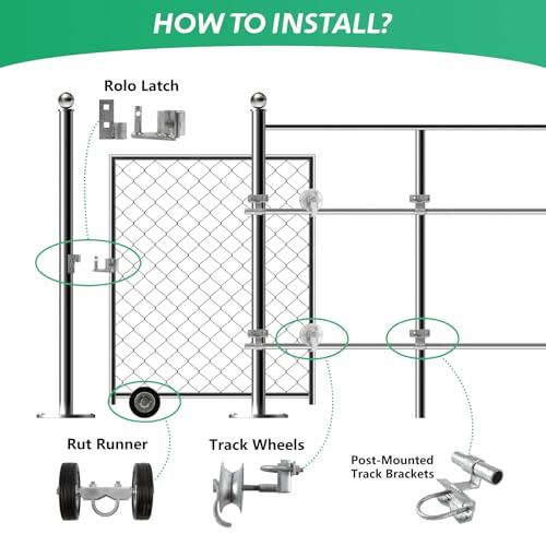 6" Sliding Gate Hardware Kit for Chain Link Fence - Image 5