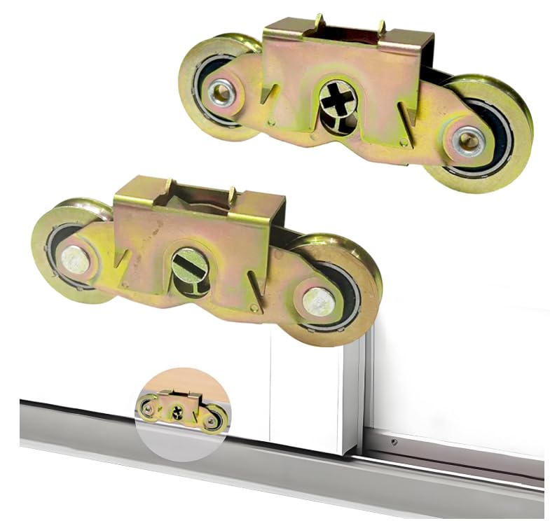 2 Pack Sliding Door Rollers, 1-1/4 Inch Patio Door Tandem Roller - Image 1