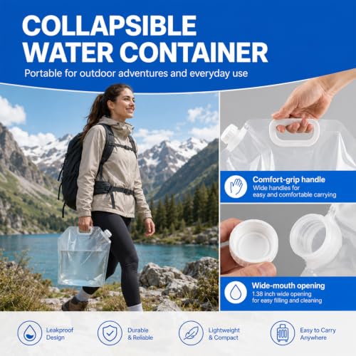 12 Pack 2.6 Gallon Water Storage Containers, Foldbale - Image 5