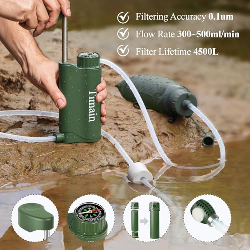 Timain Outdoor Portable Water Filter Pump,Water Filtration - Image 5