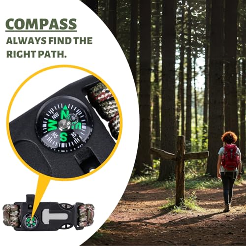 Tactiko Tactical Bracelet & 10' Paracord | Compass, Mini - Image 6