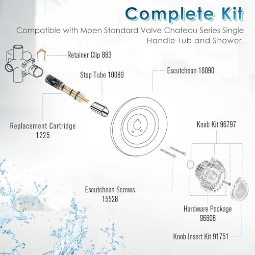 Cartridge Replacement and Faucet Handle Kit, Compatible - Image 6