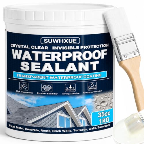 Clear Waterproof Sealant, SUWHXUE 35oz/1KG Water-Based | Home Repair - Image 2