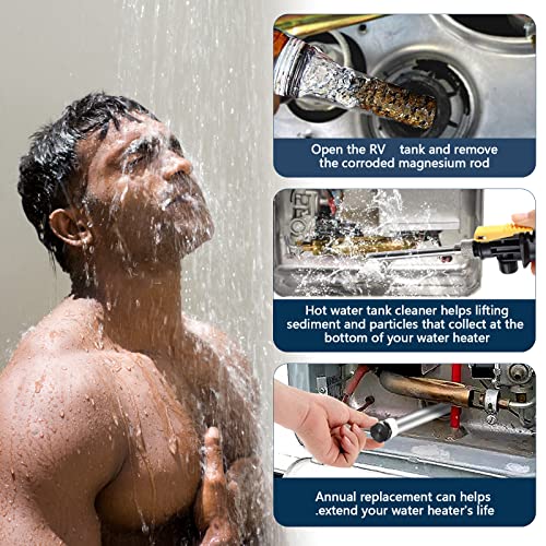 5 Pack RV Water Heater Anode Rod & Flush Wand Kit for Suburban - Image 8