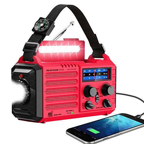 Emergency Weather Radios Portable AM FM SW Solar Hand - Image 2