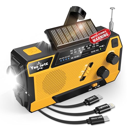Hand Crank Emergency Radio 7400mWh (2000mAh) Solar Hand Crank - Image 2