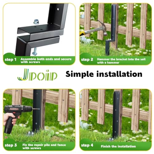 Heavy Duty Steel Fence Post Repair Kit, 32 Inch Long | Home Repair - Image 6