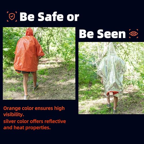 Thickened Emergency Rain Poncho, Thermal Poncho Survival - Image 5