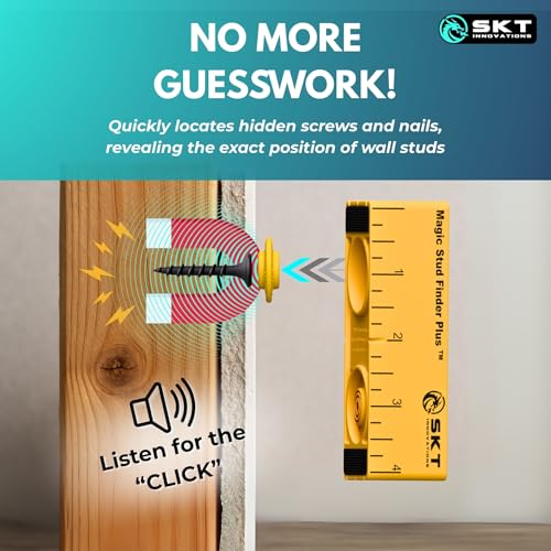 Magic Stud Finder Plus – 3-in-1 Magnetic Stud Finder with Level & - Image 5