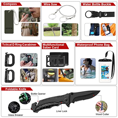 Survival Kit, 251 Pcs Survival Gear Emergency Supplies First Aid - Image 5