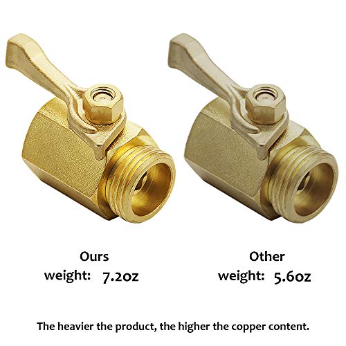 Lifynste Heavy Duty Brass Garden Hose Shut Off Valve, 3/4 Inch - Image 5