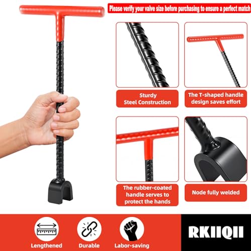 17in Professional Water Meter Key Shut off Tool with 4-Way - Image 5