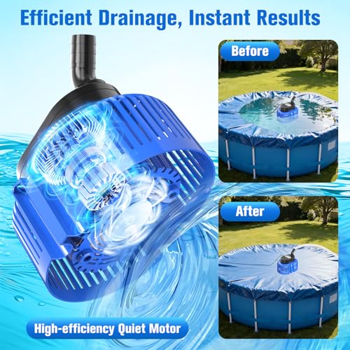 Pool Cover Pump above Ground,Submersible Water Pump for Pool - Image 3