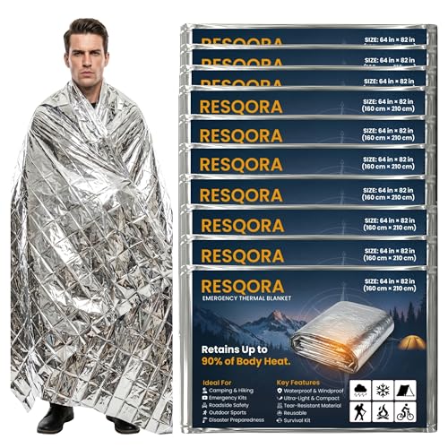 Emergency Blankets, 10 Pack Mylar Thermal Space Blankets - Image 2