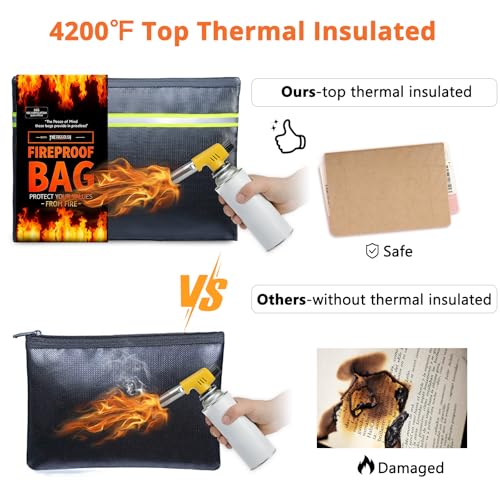 Fireproof Document Bag – 3 Pack (15" x 11", 13" x 9.7" - Image 6
