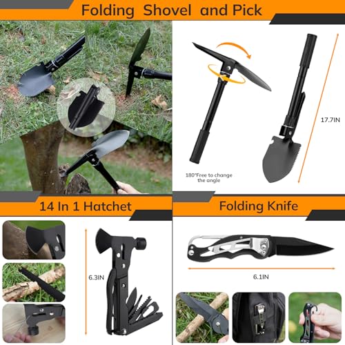 Survival Kit, 250pcs Survival Tools Tactical Gear and Trauma Bag - Image 4