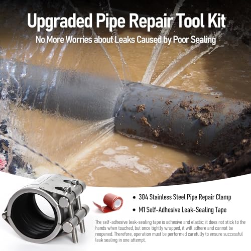 Upgraded Pipe Repair Clamp with M1 Self-Adhesive | Home Repair - Image 5