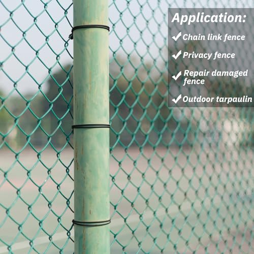 100 Pcs 10-1/2 Inch Black Chain Link Fence Ties Heavy Duty - Image 6