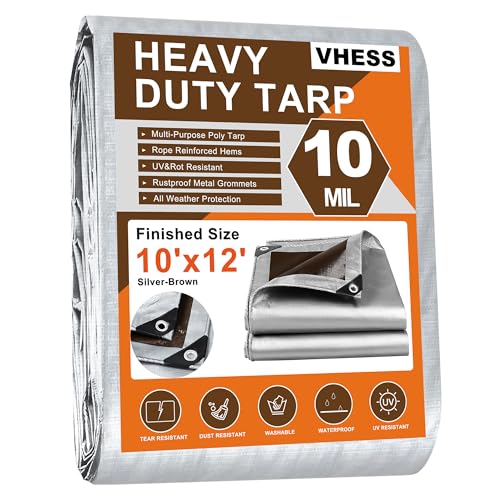 Tarps Heavy Duty Waterproof 10’ X 12’, 10 Mil Multipurpose - Image 2