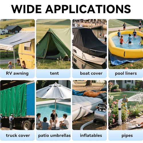 RV Awning Repair Tape: 3" x 30FT Black Fabric Heavy Duty | Home Repair - Image 7