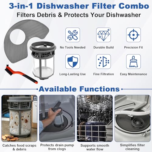 W10872845 & WPW10463906 Dishwasher Pump Filter Replacement - Image 7