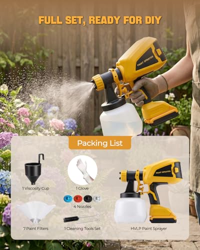 Cordless Paint Sprayer Fits for DEWALT 20V MAX Battery (No - Image 7