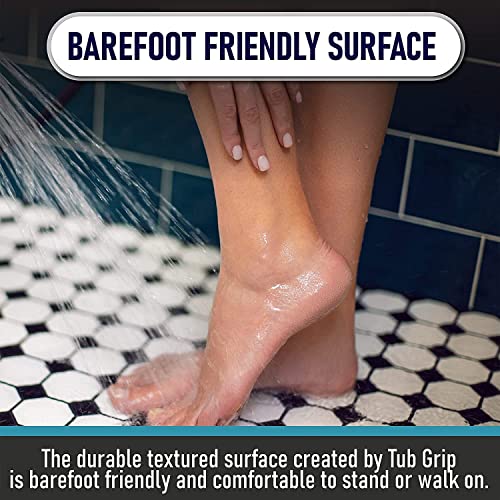 Anti-Slip Bath & Shower Floor Solutions (2 Bottles) - Tub Grip - Barefoot Friendly Non-Slip Coating Fixes Slippery Fiberglass & Acrylic Showers & Tubs