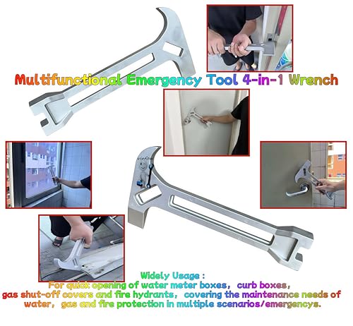 4-in-1 One-Piece Wrench, Portable Emergency Survival Tool - Image 6