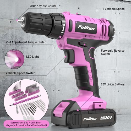PULITUO Power Drill Tool Kit with 20V Cordless | Hand Tools - Image 5