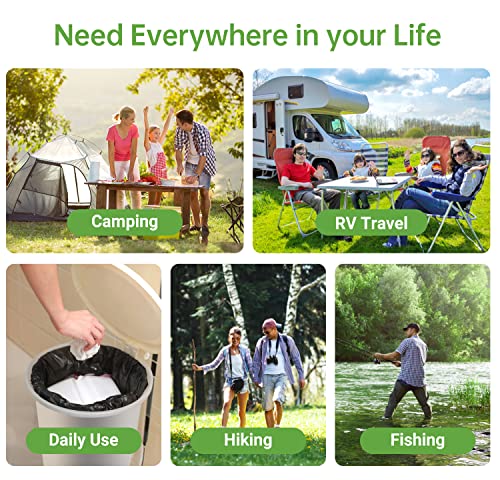 50 portable toilet bags for camping, 8 Gallon 1.3 Mil - Image 8