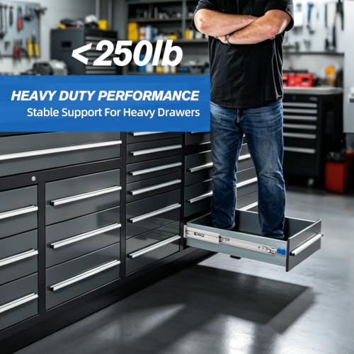 YENUO Locking Heavy Duty Drawer Slides Full Extension - Image 5