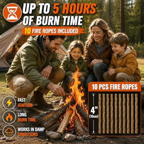 34PCS Fire Starter Survival Kit with 3 Ferro Rods & Striker - Image 6