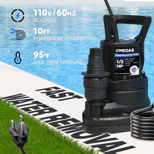 MEDAS Portable Sump Pump for Swimming Pool, Garden Pond - Image 7