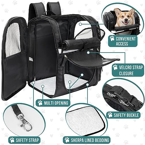 PetAmi Dog Backpack Carrier for Cats, 4-Way Entry Ventilated - Image 5