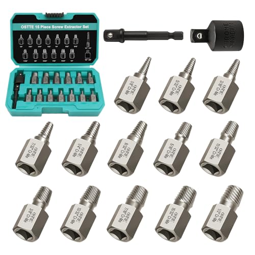 15Pcs Bolt Extractor Kit, 3/8" Multi-Spline Drive - Image 2