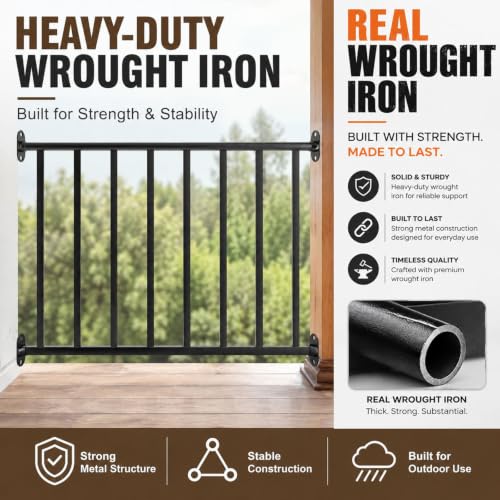 Porch and Deck Railing, 4ft x 36in H Railing with Screws - Image 3