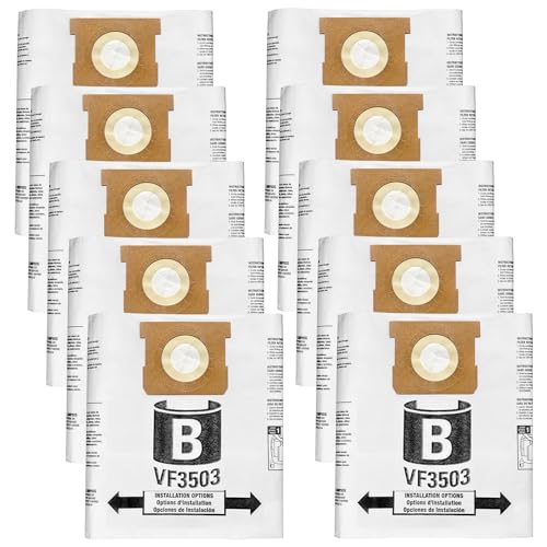 VF3503 Vacuum Bags Work with Ridgid 5-10 Gallon Wet Dry Vac,Size - Image 2