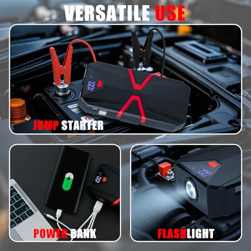 Car Emergency Kit with 2000A Car Battery Jump Starter- Car - Image 5