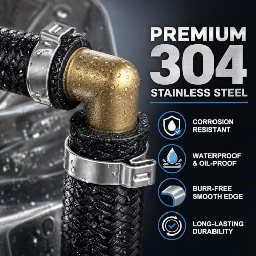 62Pcs 6-23.5mm 304 Stainless Steel Single Ear Hose Clamps - Image 5