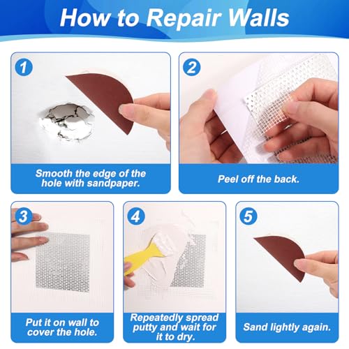Drywall Repair Kit, Drywall Patch Repair Kit with 8.8OZ | Home Repair - Image 7