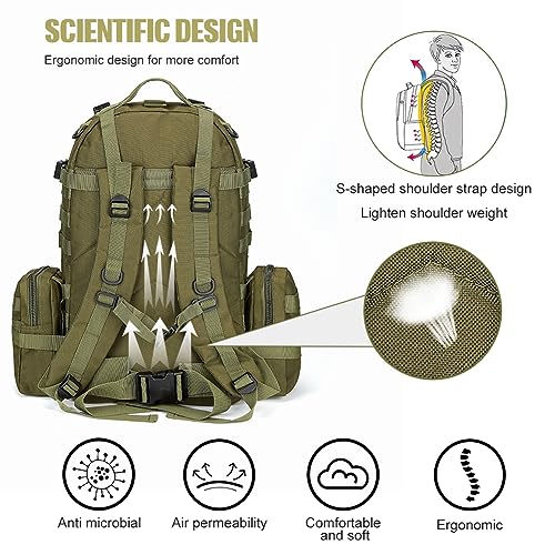 Large Military Tactical Backpack for Men, 40-50L Backpacks - Image 7