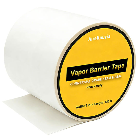 Vapor Barrier Tape 6 Inch – 6"x180' White Seam Tape - Image 1
