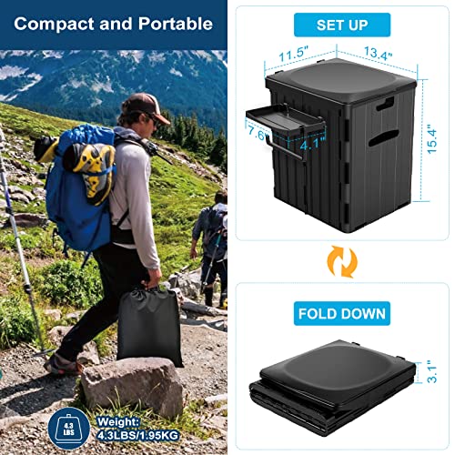 XL Portable Toilet for Adults, Extra Large 15.4"H | Travel Essentials - Image 7