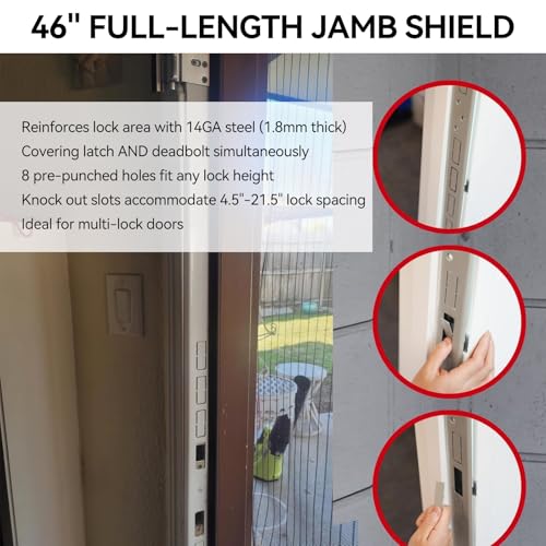 5 Pieces Door Frame Reinforcement Kit, Anti Kick Strike in Door - Image 7