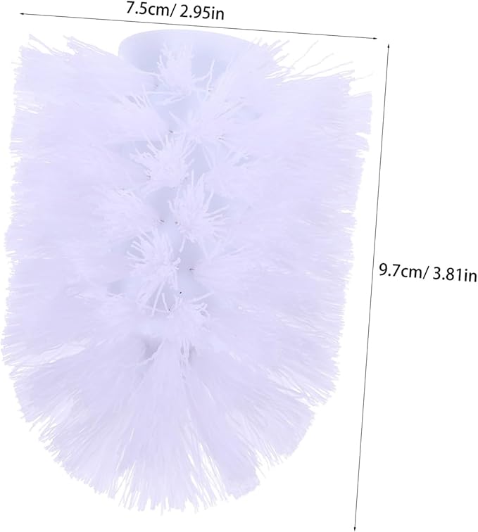 CHILDWEET 10pcs Toilet Brush Refills with Stiff Dense Bristles for Deep Cleaning Compatible Replacement Heads for Toilet Bowl Brush Handles Plastic Construction for Home and Hotel Bathroom