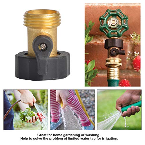 Heavy Duty Brass Shut Off Valves Garden Hose Connectors - Image 6