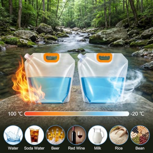 InnoHHustle 12Pcs 1.3 Gallon Water Bags Foldable Emergency Jug - Image 7